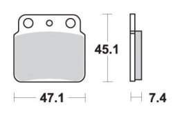 SBS KLOCKI HAMULCOWE KH137 OFF ROAD ZŁOTY