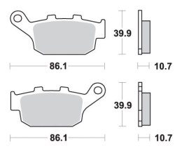 SBS KLOCKI HAMULCOWE KH140 EXCEL RACING ZŁOTY