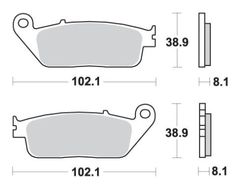 SBS KLOCKI HAMULCOWE KH142 KH226 STREET CERAMIC