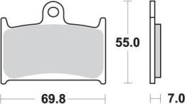 SBS KLOCKI HAMULCOWE KH145 KH236 ZŁOTY SUZUKI RF900 94