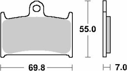 SBS KLOCKI HAMULCOWE KH145 KH236 STREET CERAMIC