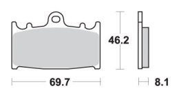 SBS KLOCKI HAMULCOWE KH158 EXCEL ZŁOTY