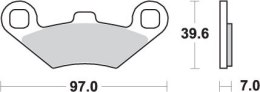 SBS KLOCKI HAMULCOWE KH158 OFF ROAD ZŁOTY ATV POLARIS T