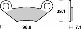 SBS KLOCKI HAMULCOWE KH159 ZŁOTY POLARIS 250 300 325 45