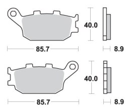 SBS KLOCKI HAMULCOWE KH174 EXCEL RACING ZŁOTY
