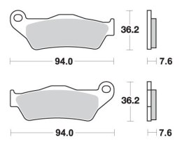 SBS KLOCKI HAMULCOWE KH181 STREET EXCEL/RACING ZŁOTE