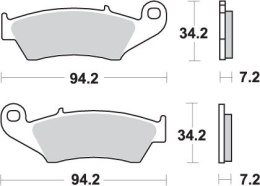 SBS KLOCKI HAMULCOWE KH185 KH389 OFF ROAD ZŁOTY