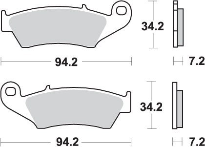 SBS KLOCKI HAMULCOWE KH185 KH389 OFF ROAD ZŁOTY