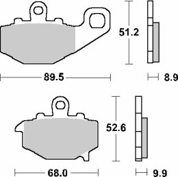 SBS KLOCKI HAMULCOWE KH192 CERAMIC KAWASAKI ER 6F GPZ K