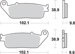 SBS KLOCKI HAMULCOWE KH196 EXCEL ZŁOTY HONDA CB