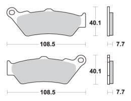 SBS KLOCKI HAMULCOWE KH209 KH209 2 EXCEL RACING ZŁOTY