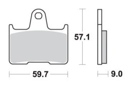 SBS KLOCKI HAMULCOWE KH245 EXCEL RACING ZŁOTY SUZUKI GS