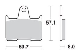 SBS KLOCKI HAMULCOWE KH254 EXCEL RACING ZŁOTY