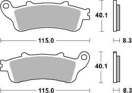 SBS KLOCKI HAMULCOWE KH261 KH281 STREET CERAMIC CZARNE