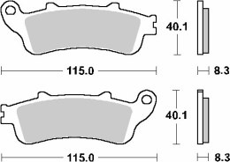 SBS KLOCKI HAMULCOWE KH261 KH281 CERAMIC HONDA CBR1000R