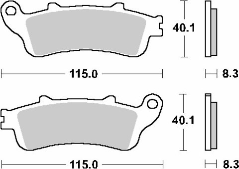 SBS KLOCKI HAMULCOWE KH261 KH281 CERAMIC HONDA CBR1000R