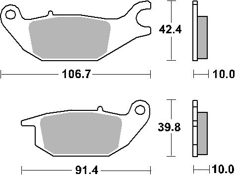 SBS KLOCKI HAMULCOWE KH343 CERAMIC HONDA CBR125 150 XL SBS KLOCKI HAMULCOWE KH343 CERAMIC HONDA CBR125 150 XL