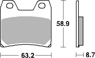 SBS KLOCKI HAMULCOWE KH348 EXCEL RACING ZŁOTY YAMAHA FZ