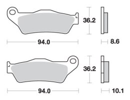 SBS KLOCKI HAMULCOWE KH363 EXCEL ZŁOTY BMW R850 1100 11