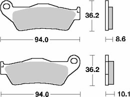 SBS KLOCKI HAMULCOWE KH363 CERAMIC BMW R850 1100 1150 1