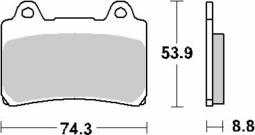 SBS KLOCKI HAMULCOWE KH123 STREET EXCEL SINTER ZŁOTY 119