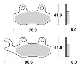 SBS KLOCKI HAMULCOWE KH135 KH214 OFF ROAD ZŁOTY 109