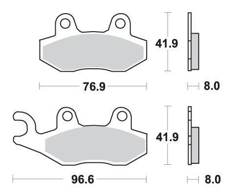 SBS KLOCKI HAMULCOWE KH135 KH214 OFF ROAD ZŁOTY 109