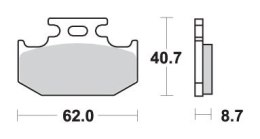 SBS KLOCKI HAMULCOWE KH152 OFF ROAD ZŁOTY 109