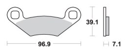 SBS KLOCKI HAMULCOWE KH159 OFF ROAD ZŁOTY POLARIS 250 3