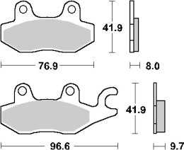 SBS KLOCKI HAMULCOWE KH165/2 STREET CERAMIC