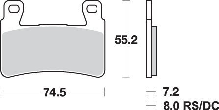 SBS KLOCKI HAMULCOWE KH265 RACING DUAL CARBON 174