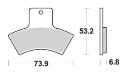 SBS KLOCKI HAMULCOWE KH270 OFF ROAD ZŁOTY POLARIS STARE