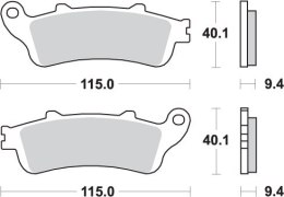 SBS KLOCKI HAMULCOWE KH281 EXCEL ZŁOTE HONDA ST1100 96
