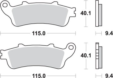 SBS KLOCKI HAMULCOWE KH281 EXCEL ZŁOTE HONDA ST1100 96