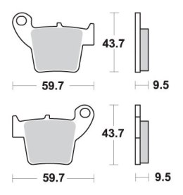 SBS KLOCKI HAMULCOWE KH346 OFF ROAD ZŁOTY HONDA CR CRF