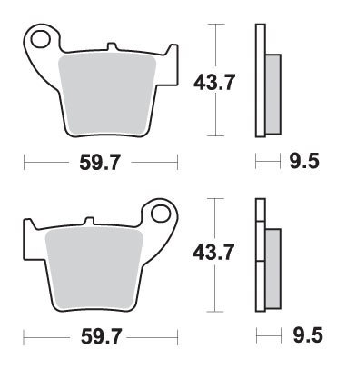 SBS KLOCKI HAMULCOWE KH346 OFF ROAD ZŁOTY HONDA CR CRF
