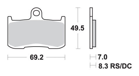 SBS KLOCKI HAMULCOWE KH347 RACING DUAL CARBON KAWASAKI