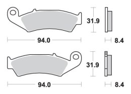 SBS KLOCKI HAMULCOWE KH143 EXCEL RACING ZŁOTY