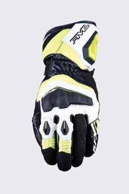 FIVE GLOVES RĘKAWICE SKÓRZANE RFX4 EVO KOLOR CZARNY/ŻÓLTY FLUO ROZMIAR 10 (L)