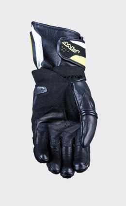 FIVE GLOVES RĘKAWICE SKÓRZANE RFX4 EVO KOLOR CZARNY/ŻÓLTY FLUO ROZMIAR 10 (L)