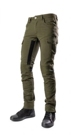 MODEKA SPODNIE SPODNIE JEANSY MOTOCYKLOWE CITY NOMAD TROOPER KOLOR ZIELONY (OLIWKA) ROZMIAR XXL