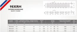 MORSE ŁAŃCUSZEK ROZRZĄDU 98XRH2020 128 OGNIW DUCATI SUPERLEGGERA 1299 '17-'18, KAWASAKI ZX-10R NINJA '19-'24, MT-10 SP '16-'25,