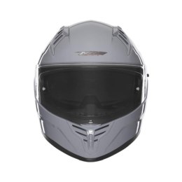 NOX KASK INTEGRALNY (FULL FACE) Z BLENDĄ N401 SOLID KOLOR SZARY POŁYSK ROZMIAR M