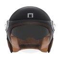 NOX PREMIUM KASK OTWARTY JET HERITAGE LEATHER KOLOR CZARNY/BRĄZOWY ROZMIAR XL