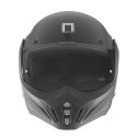 NOX PREMIUM KASK SZCZĘKOWY (SZCZĘKA DO TYŁU) Z BLENDĄ STRATOS KOLOR CZARNY MAT ROZMIAR S