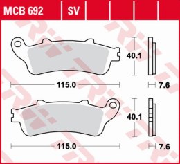 TRW ZF KLOCKI HAMULCOWE KH142 SINTER STREET HONDA ST 1100 PAN EUROPEAN '96-'02, NTV/NX 650 '88-'97, SUZUKI AN 650 BURGMAN '04-'1