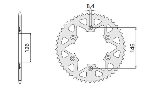 CHT ZĘBATKA TYLNA 808 51 ALUMINIOWA 808 51 BLACK SUZUKI DR/RM/RMZ CHT ZĘBATKA TYLNA 808 51 ALUMINIOWA 808 51 BLACK SUZUKI DR/RM/RMZ