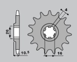 JR ZĘBATKA PRZEDNIA 799 14 SUZUKI VL 125/ GZ 125 (JTF410.14)