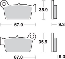SBS KLOCKI HAMULCOWE KH367 ZŁOTY YAMAHA YZ YZF KAWASAKI