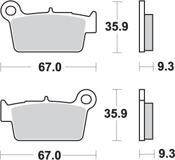 SBS KLOCKI HAMULCOWE KH367 ZŁOTY YAMAHA YZ YZF KAWASAKI